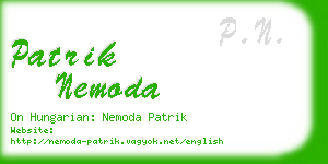 patrik nemoda business card